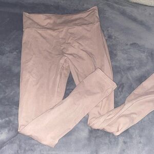 forever 21 tan leggings with purple hue
